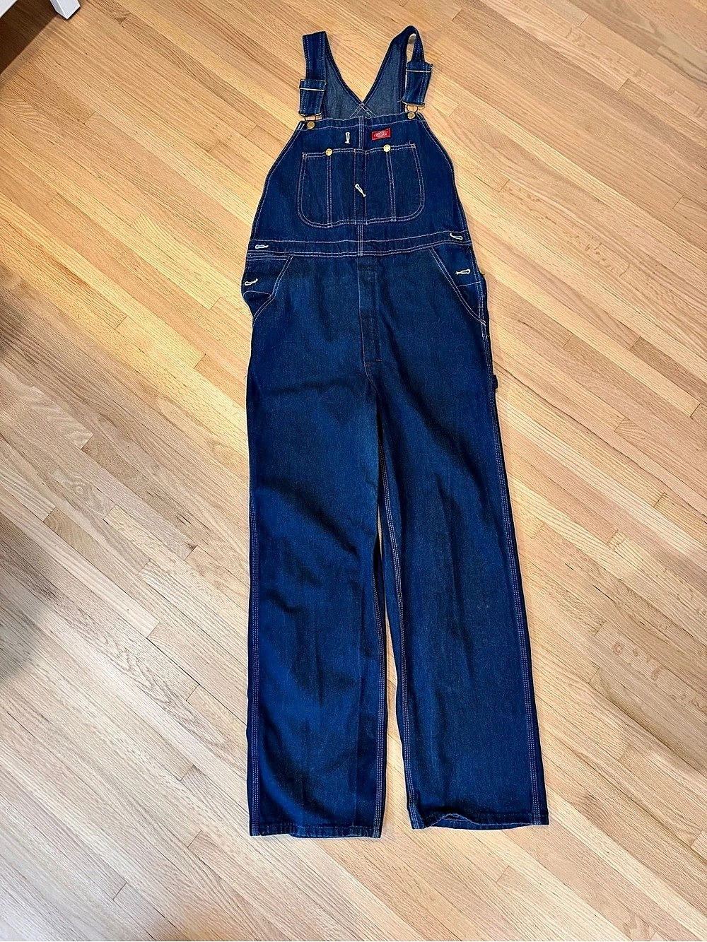 Dickies Bib Overalls Denim 34x32 Like New